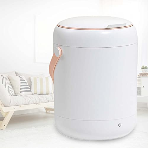 PanHuiWen Mini Lave Linge Studio Mini Machine a Laver Beauty Blender 2.8L Petite Machine à Laver Beauté avec Fonction BactéRiostatique LumièRe Bleue,White