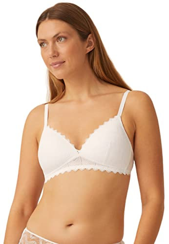 Naturana Damen Padded Soft Cup Bra 5672 Gepolsterter BH, Durchsichtig, White, 95B