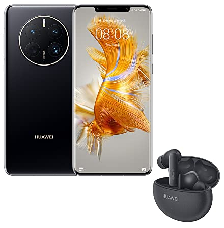 HUAWEI Mate 50 Pro, Ultra Aperture XMAGE Kamera, 8GB + 256GB, 66 W Supercharge, 4700 mAh Hochleistungs-Akku, Schwarz+FreeBuds 5i