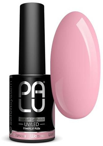 PALU – UV Nagellack LED Hybridlack – Gel Nagellack UV WARSAW – Glatte Oberfläche – Hohe Pigmentierung – hält bis zu 3 Wochen – Professionelle Qualität Nageldesign – 11 g – P2 – Rosa