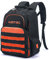 AUMTISC Sac à dos à outils robuste pour chantier, sac à outils avec poche multi-usages, sac à dos de travail industriel et de construction, orange