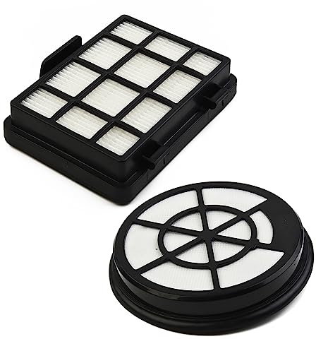 Donkivvy Vacuum Filters Kit, Replacement Motor Protection Filter & Exhaust Filter for Russell Hobbs RHCV1611 Compact XS Cylinder Vacuum Cleaner Spare Parts