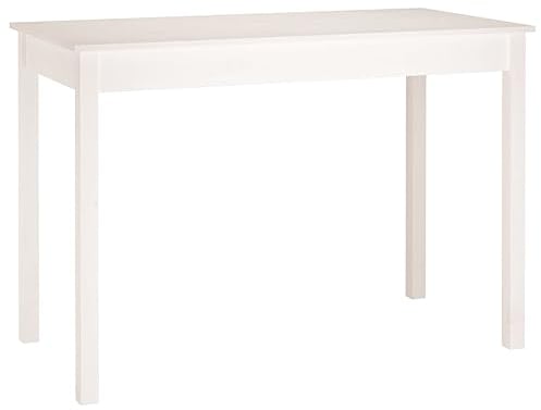 vidaXL Esstisch Weiß 110x55x75 cm Massivholz Kiefer