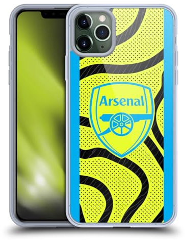 Head Case Designs Officially Licensed Arsenal FC Away 2023/24 Crest Kit Gel Case [Military Grade Protection] Compatible with Apple iPhone 11 Pro Max and Compatible with MagSafe