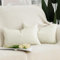 Madizz 2er Set Faux Leinen Kissenbezügen Weich Dekorative Kissenabdeckung für Sofa Schlafzimmer Kissenhülle Weiß 30x50 cm Rechteckig