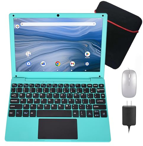 HBESTORE Computer portatile da 10,1 pollici, processore quad-core con sistema operativo Android 12.0, fotocamera integrata, WiFi, interfaccia USB, ricarica Tpye-c per apprendimento e intrattenimento