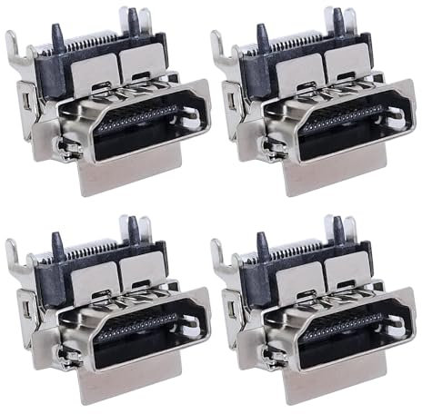 4 Pcs HDMI Port Socket Compatible with Xbox One S Only HDMI Port Socket Plug Jack Interface Connector Replacement
