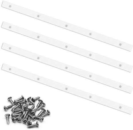 Crosscut Sled for Table Saw - Premium UHMW Plastic - 3/4 X 3/8 X 17 - Predrilled Holes and Screws - Ideal for U Tracks, Woodworking, Miter Slots, Router Table, Bandsaws - 4 Bars Included