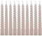 MIJOMA Set Geburtstagskerzen, Baumkerzen, Weihnachtskerzen, Pyramidenkerzen, Christbaumkerzen aus Wachs für Weihnachtsbaum Geburtstagsfeiern Torten, Lange Brenndauer, Ø11x105 mm (10, Beige Twisted)