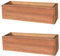 LIOOBO 2 x Holz-Blumenkasten, Garten, Pflanzgefäß, rechteckig, für Fensterbank, Balkon, Sukkulenten, Blumentopf, Osten, Innenbereich, Holz