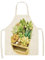 Kittelschürze Damen Senfgelbe Pflanze Kochschürze Kinder Baumwolle Leinen Kinderschürze Verstellbare Kochschürze Damen Waschbar Schürze Kinder Herren Langlebig Küchenschürze Mädchen 38x47cm