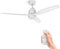 Ufesa Ventilador de Techo con Luz LED, 40W, 6 Velocidades, Ultra Silencioso, 3 Aspas Madera Natural 132cm, Función Verano - Invierno, Temporizador 8h, 3 Niveles Luz, Mando a Distancia, Blanco