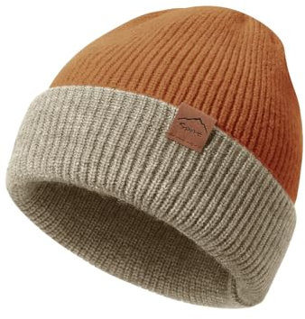 CMTOP Strickmütze Herren Warme Unisex Wintermütze Haube Mützen Dehnbare Weiche Mütze Slouch Beanie Leicht Strickmütze Damen(Braun,Einheitsgröße)