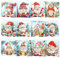 SHEPIN 12 Stück Diamond Painting Weihnachtskarten, 5D Diamant Painting Weihnachten Karten mit Umschlag, Handgemachtes Diamant Malerei Grußkarten Weihnachten Geschenk für Freunde und Familie