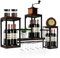 DJOAIUYF Weinregale Weinschrank Weinregal Palette Wand Weinregal Mit Glashalter Vintage Flaschenregal Restaurant Bar Für Weingläser, Whiskygläser, Flaschenhalter Hausbar