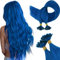 RUNATURE U Tip Hair Extensions Real Human Hair Blue Keratin Hair Extensions Remy Blue Nail U Tip Hair Extensions Human Hair 20 Inch 25gram