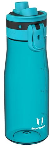Super Sparrow Trinkflasche 1L - Tritan Wasserflasche - BPA-frei - Ideale Sportflasche - Ein-Klick Schnellfluss TouchGulp Trinkflaschen - Leicht, Nachhaltig