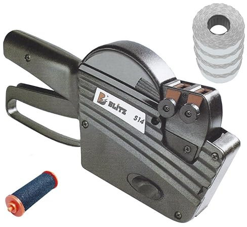gebar - Auszeichner Set66 mit Blitz S14 Preisauszeichner plus 4.400 Etiketten 26x16 mm und 1 Farbrolle Preisetiketten