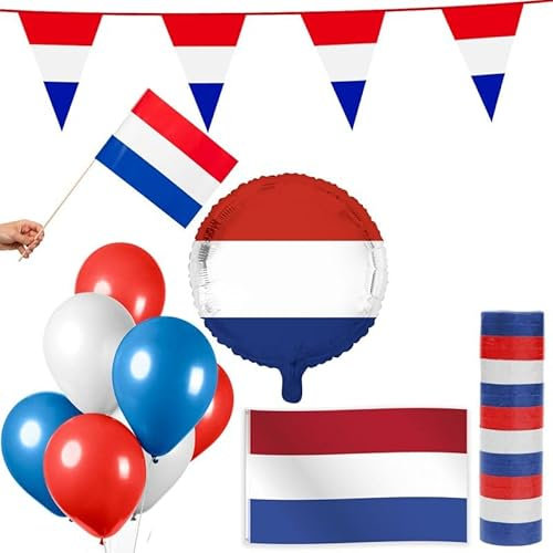 Niederlande Holland Party Deko Set TLG. Partyset Partydeko blau weiß rot