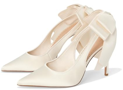 Steve Madden Women's Teacup Pump, Ivory Satin, 6 UK