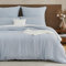 EMME Musselin Bettwäsche 100% Baumwolle, 135x200 Doppelte Sommer Bedding Bettwäsche-Sets mit Reißverschluss, 1er Set Bettbezug mit 1 Kissenbezüge 80x80 cm, Musselin Tagesdecke, ÖKO-TEX, Hellblau