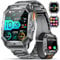 LIGE Smartwatch Herren Militär-1000mAh Großes Akku, 2.13 AMOLED Sportuhr mit Telefonfunktion/Herzfrequenz Schlafmonitor/IP68 Wasserdicht, 110+ Sportmodi Fitnessuhr für Android iOS