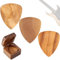 Guitar Pick -Hülle mit 3 Picks Holz Gitarren-Pick-Speicherbox Schwarze Walnuss -Gitarrens -Picks-Halter tragbare Gitarren-Pickss-Organizer Compact für Geschenke Gitarrenbass 1.57x1.57x1.1in