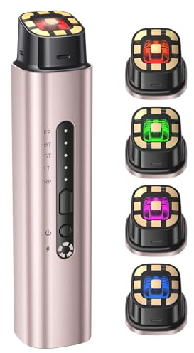 Oranmagic Gesichtsmassagegerät Radiofrequenz 5-IN-1, EMS Phototherapie Gerät Gesicht Elektrisches Massagegerät Gegen Falten für Hautpflege, Verbessert Falten und Feine Linien (Rosa)