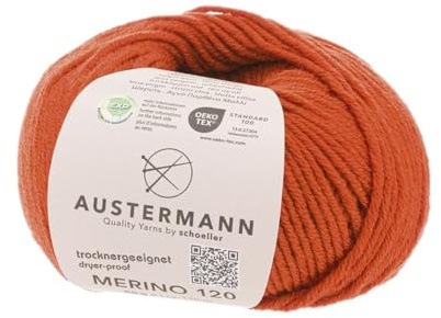 Austermann Merino 120 Exp | Merinowolle 120m/50g| 167 - Terracotta