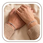 Ferodo Love Knoten Armband Gold Silber Damen | Partner Freundschafts Armbänder, Silber Gold Jewelry Schmuck Geschenke für Männer Frauen