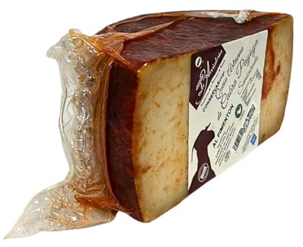 Queso Cabra Payoya al Pimentón Semicurado Sin Gluten, 1/2 Pieza de 1 kg | Raza autóctona, Sello Sabor a Málaga. Pimentón natural, conservante. Tabla quesos, hostelería, regalo gourmet, Serranía Ronda