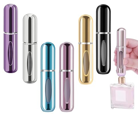 6PCS Parfümzerstäuber parfüm abfüller,Leckschutz,für Frauen/Männer(5ML) | 5ml Mini Sprayer Tragbarer Sprayer,Aluminiumgehäuse Leckage Design,einfache Boten Füllen Pumpe,Reise&Kreuzfahrt notwendig