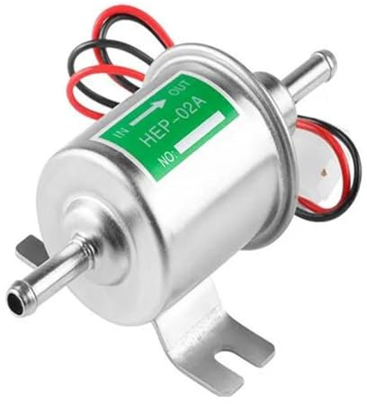 Hep-02a Gas Diesel Fuel Pump Inline Low Pressure Electric 12v Fuel Pump(Silver)