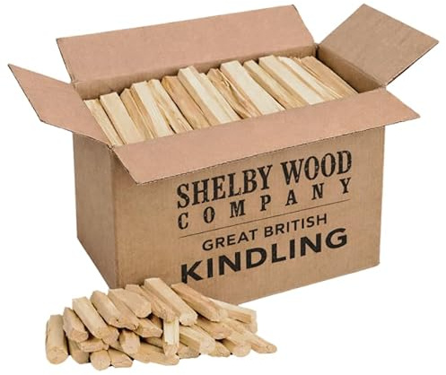 25L Kiln Dried Kindling Wood Sticks – Ready to Burn Fire Starter for Log Burners, Wood Burning Stoves, Open Fires, Fire Pits, Pizza Ovens & BBQ – Easy Lighting Natural Firewood (1 Box)