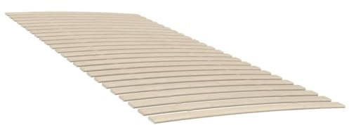 Mhdvray Lot de 2 Sommiers à Lattes de Rechange 90 x 200 cm, 48 Lattes en Bois de Peuplier Massif Courbées et Enroulables, Support de Matelas Flexible pour Lit Simple et Cadre de Lit