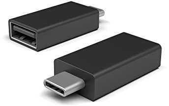 Microsoft Surface USB-C to USB-A Male/Female Adapter, Black