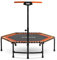 Salta Fitness - ø128cm - Indoor Trampolin - 5-Fach höhenverstellbarer Handgriff - Elastische Federung/Bungees, Solide Konstruktion - Sechseckig - 110 kg Belastbarkeit - Orange