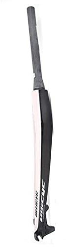 HIOD Bicycle Forks Carbon Fiber Bicycle Rigid Fork Disc Brake Cone Tube Mountain Bike Full Carbon Fork Bike Fork,White,26