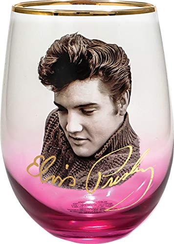 Spoontiques 21705 Elvis Stemless Glass, 20 Ounces, Pink