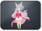 BLAK TEE Cute Anime Cat Girl Mouse Pad 18 x 22 cm in 3 Colours Black