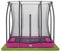 Salta Comfort Edition Ground - Bodentrampolin mit Sicherheitsnetz – 214x153cm – Rechteckig - Pink