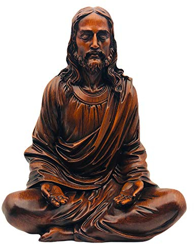 Jesusstatue 30,5 cm mittelgroßes Holz – Meditationsstatue Jesus Dekor Figur für jeden Raum – tolles Geschenk für Christen oder spirituelle Freunde