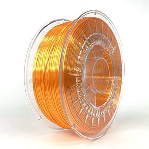 Devil Design | Filament | Silk orange - helles orange | 1.75 | 1kG | für Anfänger und Fortgeschrittene | Top Haftung | wenig Stringing | leicht zu drucken | verzugsarm und geruchslos