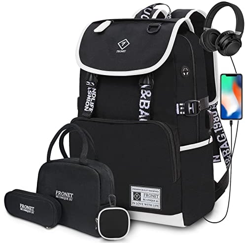 Schulrucksack Jungen Mädchen Teenager, Schulranzen Rucksäcke Daypack für Schüler Jungs Damen Kinder,Schultaschen Set Federmäppchen,Schule Kinderrucksack Tasche Laptop 3 5 7-12 Klasse Jahre Wasserdicht