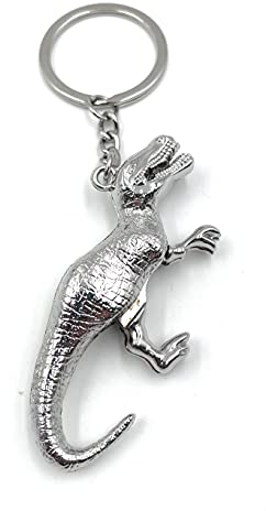 H-Customs Dinosaurier T-Rex Urzeit silber Schlüsselanhänger Anhänger
