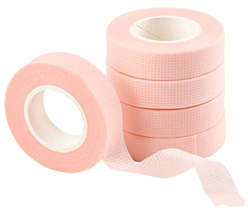 Lunamoon 6 Rollen Wimpern Tape Wimpernverlängerung Band Wimpern Klebeband Isolations Micropore Lash Tape Wimpernband für Wimpernverlängerung (Pink)