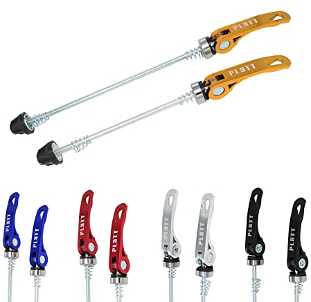 PLATTBK Fahrrad Schnellspanner,Schnellspannset Schnellspannspieße MTB Fahrradfahren Rad Speiche Vorder- & Hinterspeiche für Straßen Rennrad