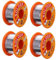 Fil à souder à noyau de colophane 63/37, 0.8mm, 50g, 2,0% de flux jeu de fils de fer à souder pour le bricolage électronique (paquet de 4)