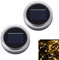 2x Solar Deckel mit 20 LEDs warmweiß inkl. Akku für Solargläser/Solarglas/Einmachgläser