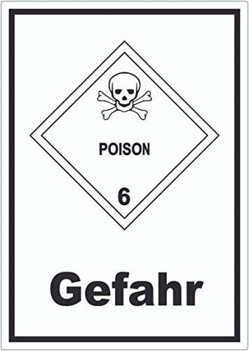 Aufkleber Giftige Stoffe Gefahr Poison Totenkopf A9 (37x52mm)